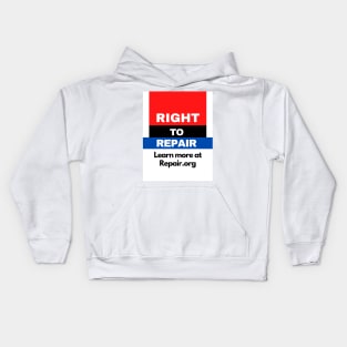 Right to Repair Learn More Kids Hoodie